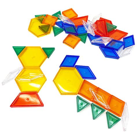 49 PCS Clear Geometric Shape Blocks PLOMA