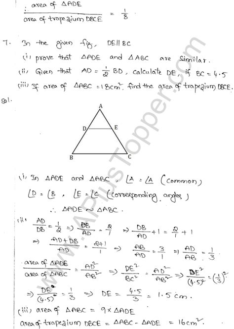 Similarity Class 10 ICSE ML Aggarwal A Plus Topper