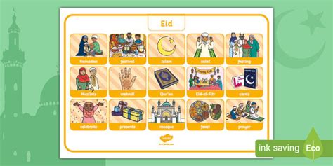 Eid Topic Word Mat ESL Eid Resources Teacher Made