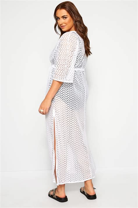 White Lace Longline Maxi Cover Up Yours Clothing