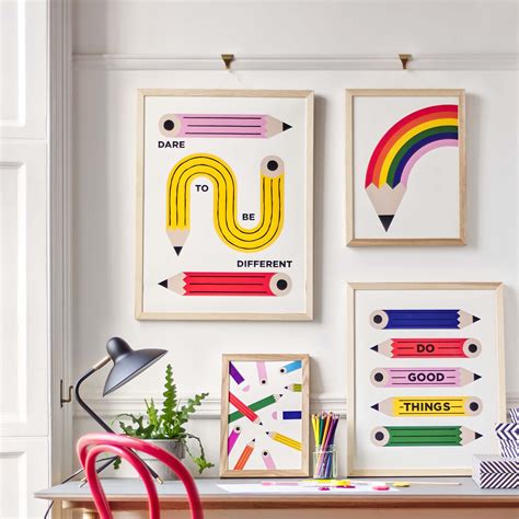 Rainbow Pencil Fine Art Print Roomytown