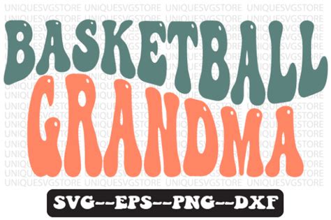 Basketball Grandma Retro Wavy Svg Design Graphic By Uniquesvgstore