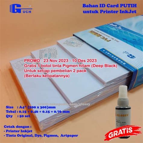 Jual Pvc Bahan Id Card Putih Set Guch Seri C Di Seller