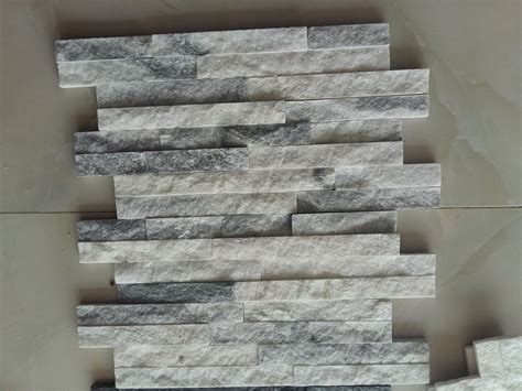 Rf Cloudy Grey White Quartzite Slate Culture Stone China Wall Stone