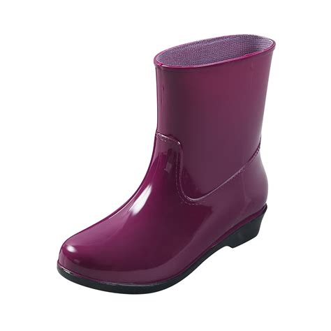 Ehqjnj Water Boots For Women Wide Width Women Shoes Short Rain Boots For Womens Ankle Waterproof