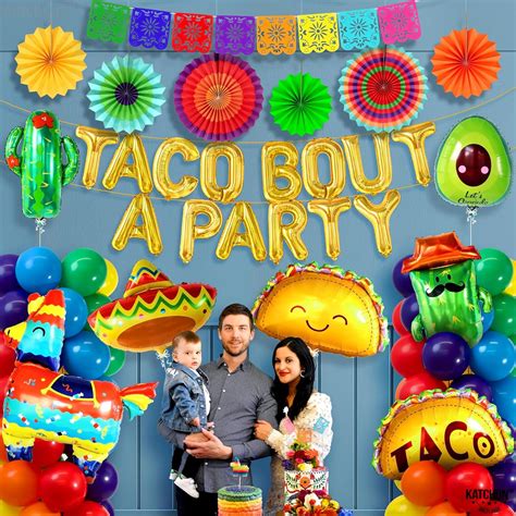 KatchOn, Big Taco Party Decorations Set – Pack of 28 Fiesta Banner ...