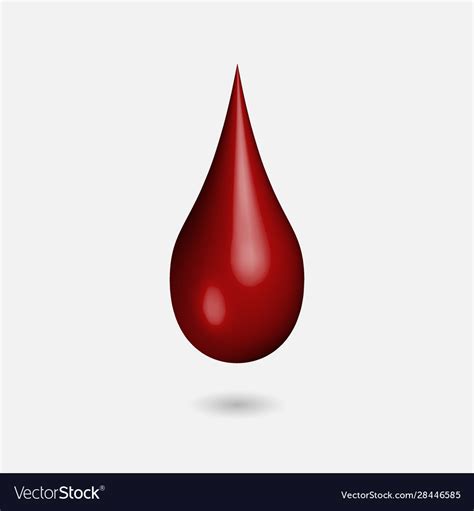 Drop blood in 3d Royalty Free Vector Image - VectorStock