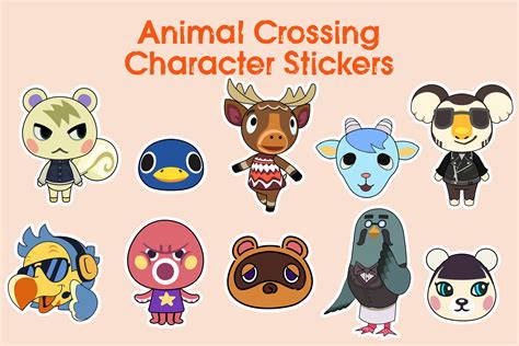 Animal Crossing Character Stickers Full Body and Faces - Etsy