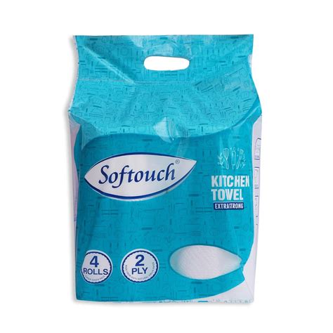 Softouch 2 Ply Kitchen Tissuetowel Paper Roll Soft And Highly