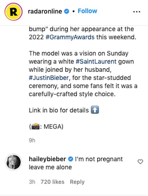 Hailey Bieber Blasts Pregnancy Rumors After Supporting Justin Bieber At