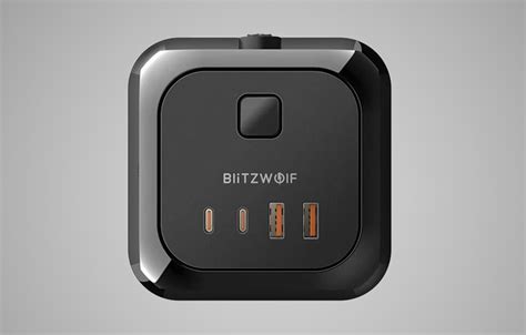 Blitzwolf Bw Pc Power Charger With Ac Outlets X Usb X Usb C Black