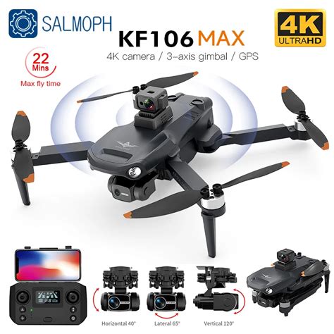 Dron profesional KF106 KF106MAX 4K con cámara HD evitación de