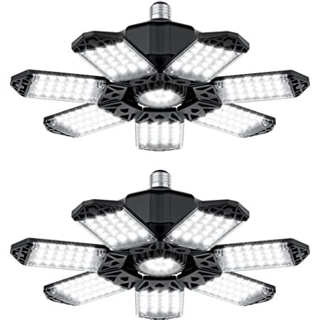 Pack Led Garage Lights W Lm K Deformable Led Garage