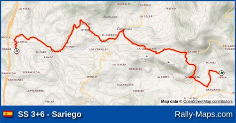 SS 3 6 Sariego Stage Map Rally Princesa De Asturias Ciudad De