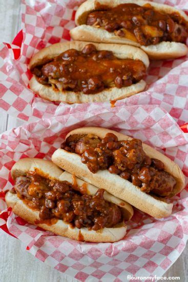 Easy Crock Pot Chili Cheese Dogs Flour On My Face