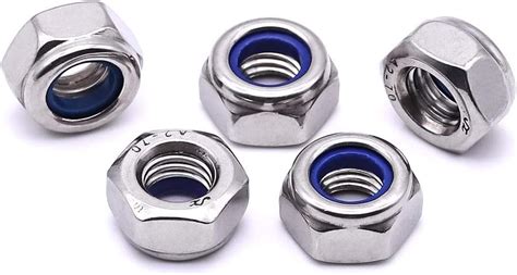 Buy M10 X 1 5mm Nylon Insert Hex Lock Nuts 304 Stainless Steel 18 8