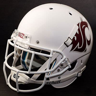 *CUSTOM* WASHINGTON STATE COUGARS Schutt XP Football Helmet w/ EGOP ...