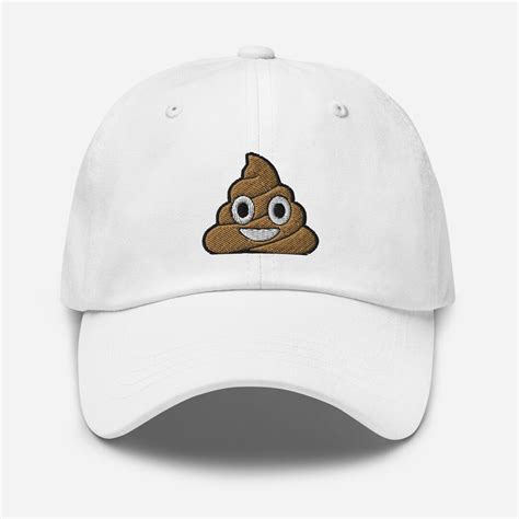 Funny Poop Face Hat, Poop Face Dad Hat, Embroiled Poop Hat, Funny ...