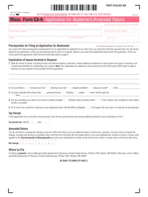 Form Ma Dor Ca Fill Online Printable Fillable Blank