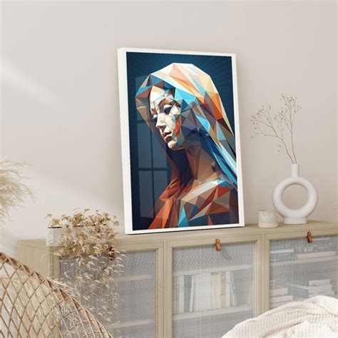 Quadro Decorativo Nossa Senhora Virgem Maria Moldura Vidro Elo