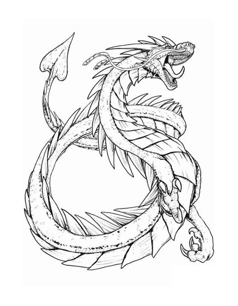 Scary Dragon Coloring Page