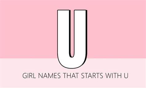 Girl Names That Start With U Urban Mamaz