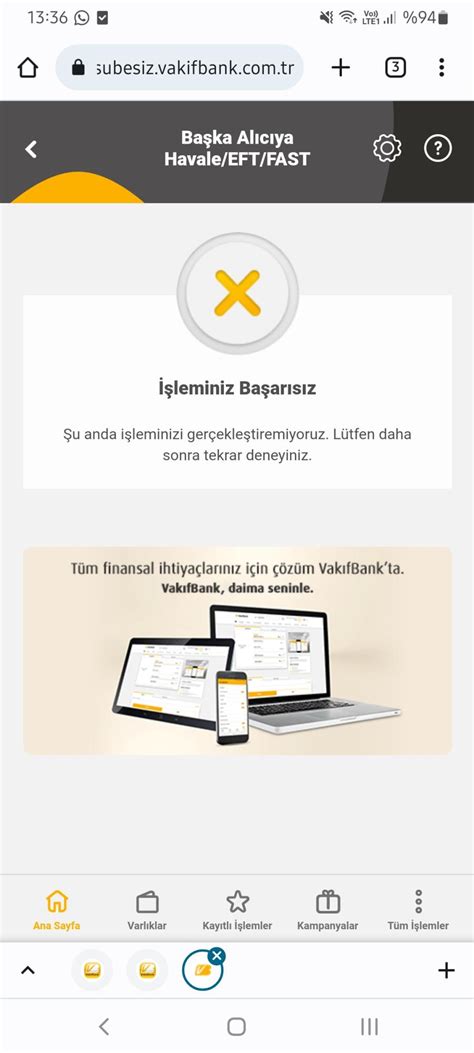 VakıfBank İnternet Bankacılığı İleri Tarihli EFT Talimat Şikayetvar