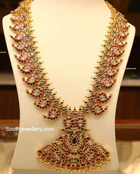 Antique Gold Kundan Mango Mala Indian Jewellery Designs