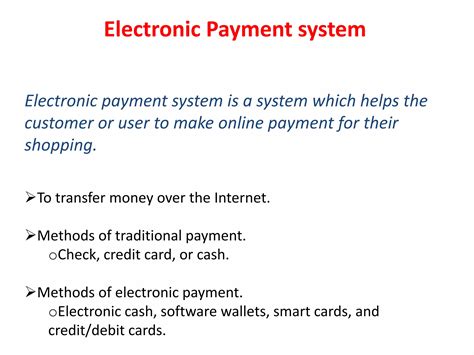 6. electronic payment systems | PPTX