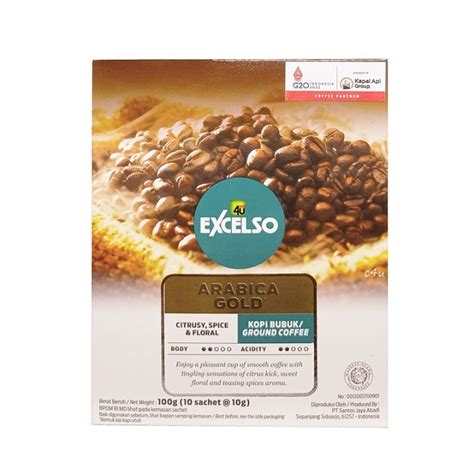 Excelso Kopi Premium ARABICA Gold Box Isi 10 Sachet Lazada Indonesia