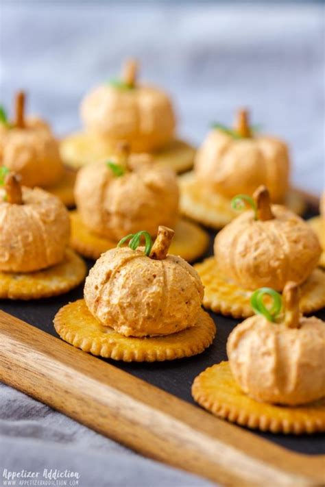 Mini Pumpkin Cheese Balls Appetizer Addiction