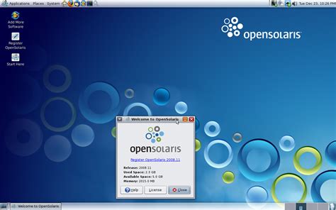 Opensolaris Desktop Screenshot