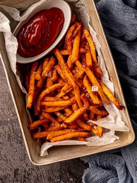 Air Fryer Frozen Shoestring Fries Seasoned French Fries Real Food With Sarah