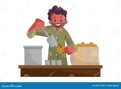 Pani Puri Vector Illustration Poster | CartoonDealer.com #269125908