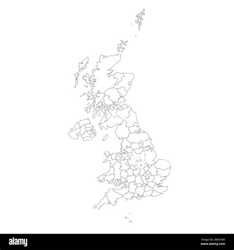 UK political map of administrative divisions Stock Vector Image & Art ...