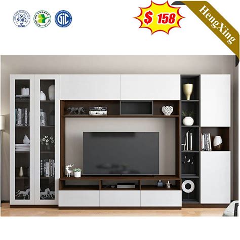 Simple Design White Living Room Furniture Wooden Melamine Laminated