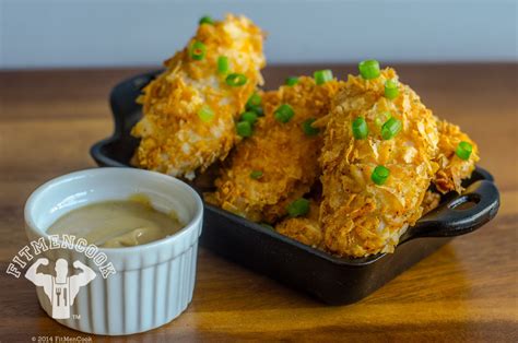 Baked Potato Chip Fried Chicken Strips With Quest Protein Chips Fried Chicken Strips Potato