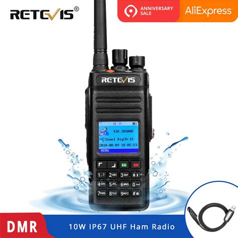 New Retevis RT83 10W DMR Digital Walkie Talkie GPS IP67 Waterproof