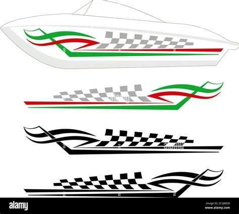 Boat Graphics Stripe Vinyl Ready Vector Art Stock Vector Image Art