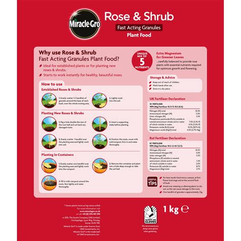 Miracle Gro Rose And Shrub Fast Acting Granules Plant Food 750gm Pouch Mixles Home And Garden