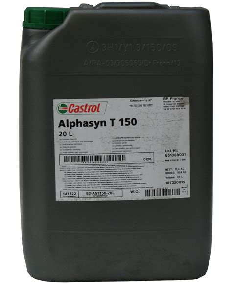 Castrol Alphasyn T 150 Dynamic Fluid Systems International Ltd