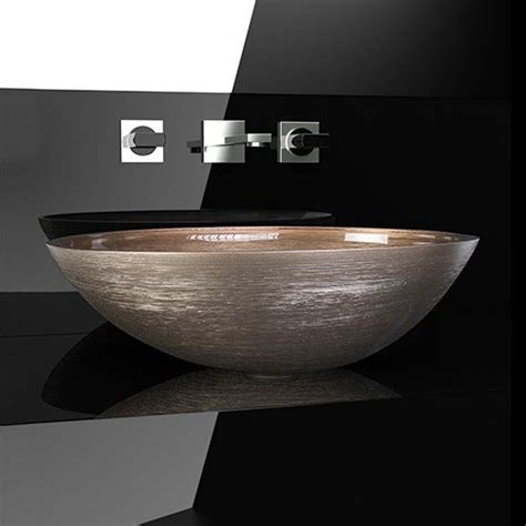 Glass Design Metropole Flou Modern Italian Oval Countertop Wash Basin