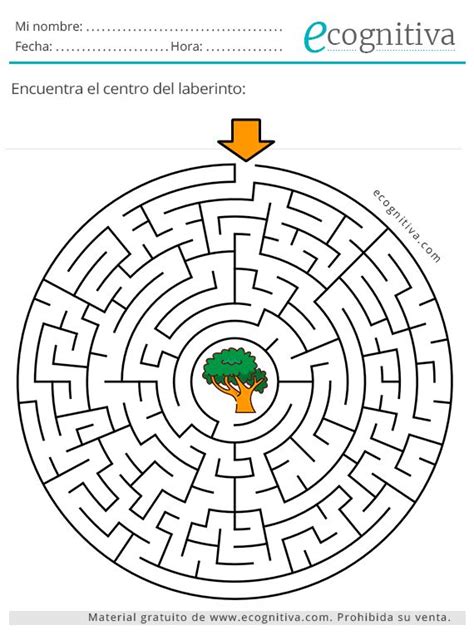 Laberintos Para Trabajar La Atención Actividades Cognitivas Ejercicios De Estimulacion