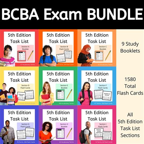 5th Edition Task List BCBA Exam Prep Bundle ABA Flash Cards And Study