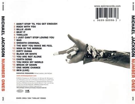 Michael Jackson Number Ones CD 2003 MJJ Epic EBay