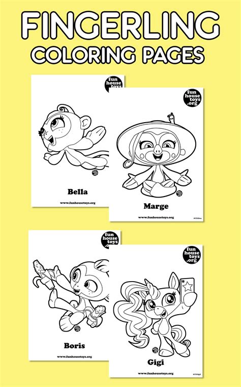 Fingerling Coloring Pages For Kids Print Ready Coloring Pages For