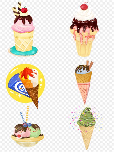 Helado Estilo Acuarela Pintado A Mano PNG Simulación Realismo