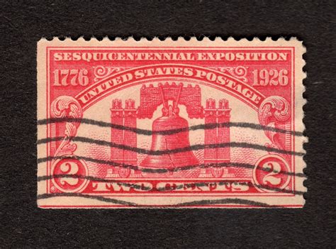 2c Us Sesquicentennial Us Postage Stamp 1776 1926 627 1926 Usedcancelled Etsy