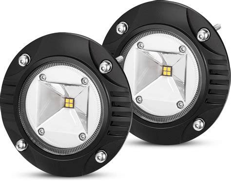 Amazon Szdystar Round Yellow White Flush Mount LED Pod 2Pcs 3Inch