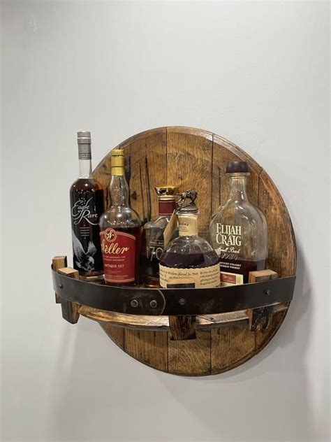 Bourbon Whiskey Barrel Stave Hanging Liquor Bar Etsy Wine Barrel